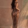 Strümpfe Sexy Dessous Anzug Mesh Weibliche Overall Geöffneter Gabelung Elastische Transparente Sheer Bodysuit Fishnet Spitze Durchsichtig Frauen