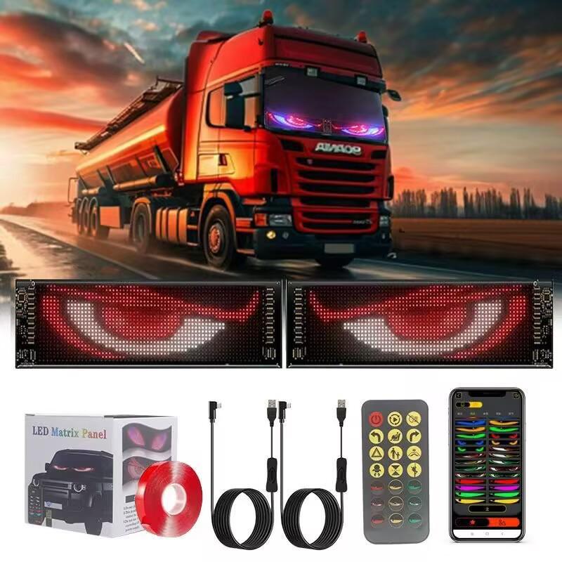 Truck Devil Eye Bluetooth LED Light: Dynamic, Flexible Advertising Screen for Vehicles