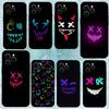 D-Devils-faces-S Phone Case For IPhone 1716 15 14 13 Pro Max 11 12 Mini X Xs XR Black Silicone Cover