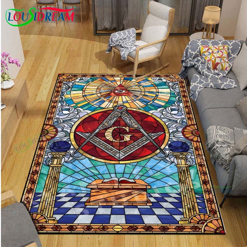Fashion Freemasonry Carpets Bedroom Becoration Living Room Decoration Carpets for Bed Room Rug Anime Rug  Area Rug