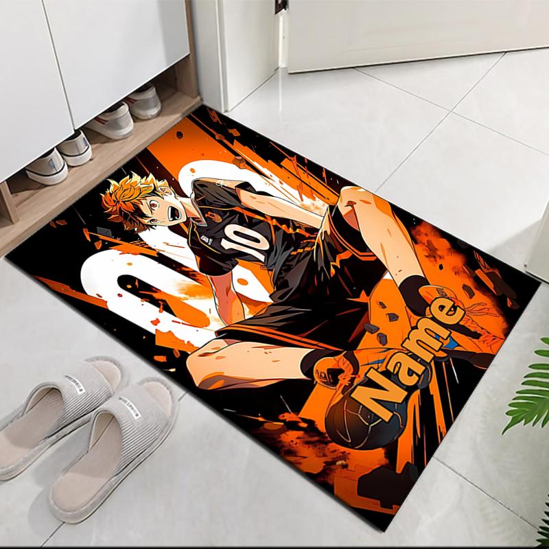 Custom Name Haikyu Printed Carpet, for Office Chair Living Room Bedroom Kitchen Room Decor Gifts.