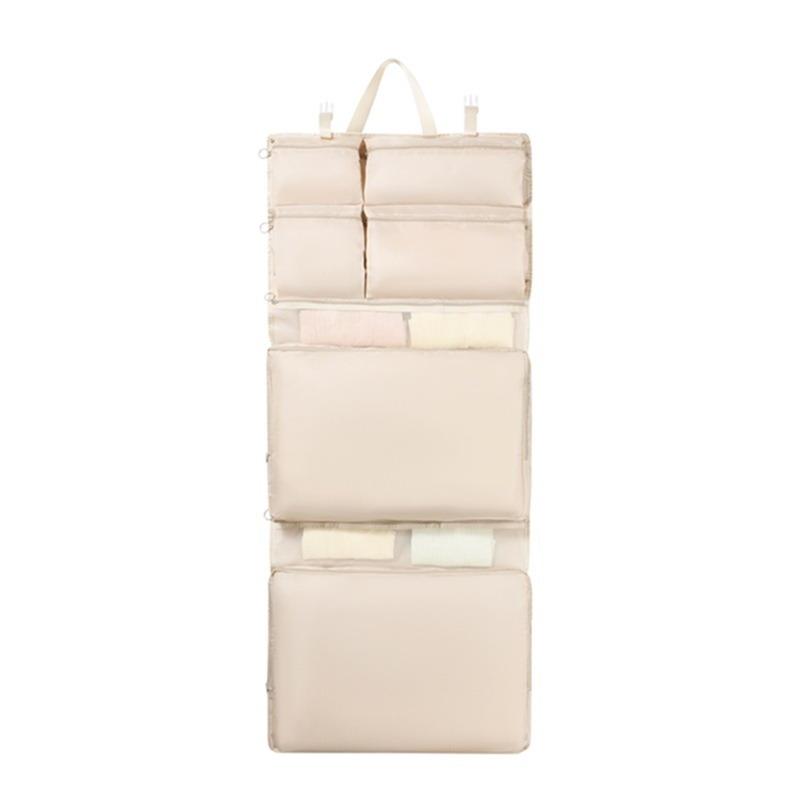 Portable Foldable Travel Hanging Storage Bag Multi Pocket Organizer For Clothes Accessories Space Saving Luggage