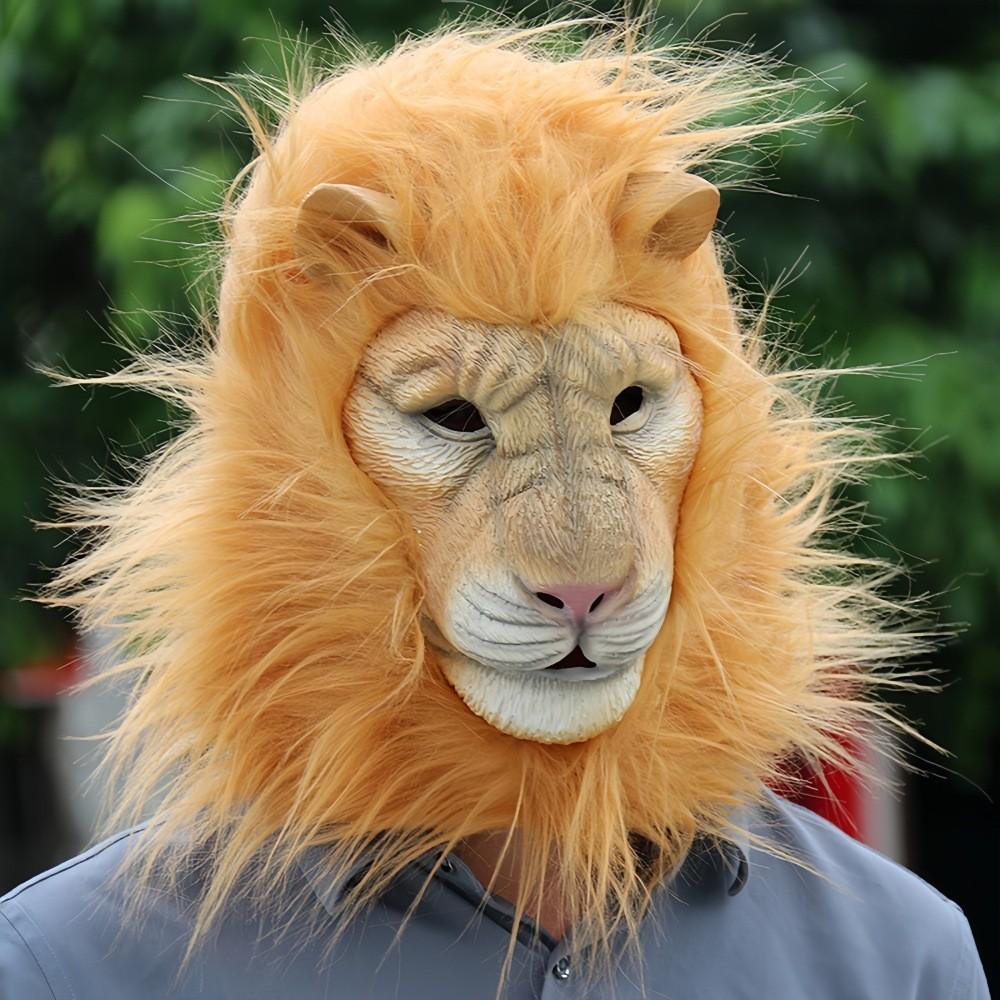 Lion Head Mask Made Of Latex With Mechanical Craftsmanship For Costume Parties And Events
