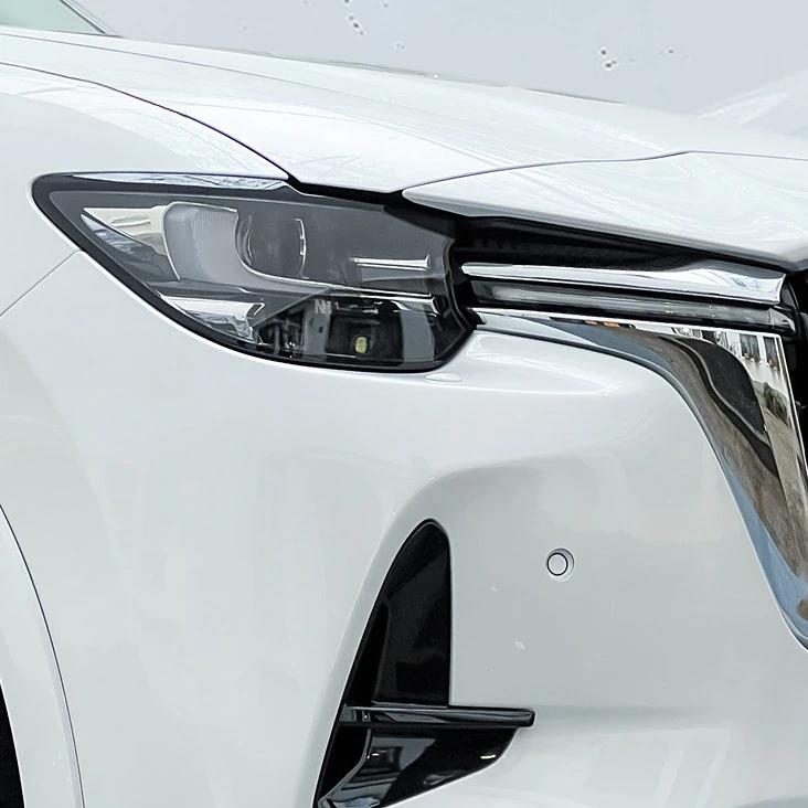 For MAZDA CX-60  2024 Car Headlight Protective Film Front Lamp Vinyl Restoration Transparent Black TPU