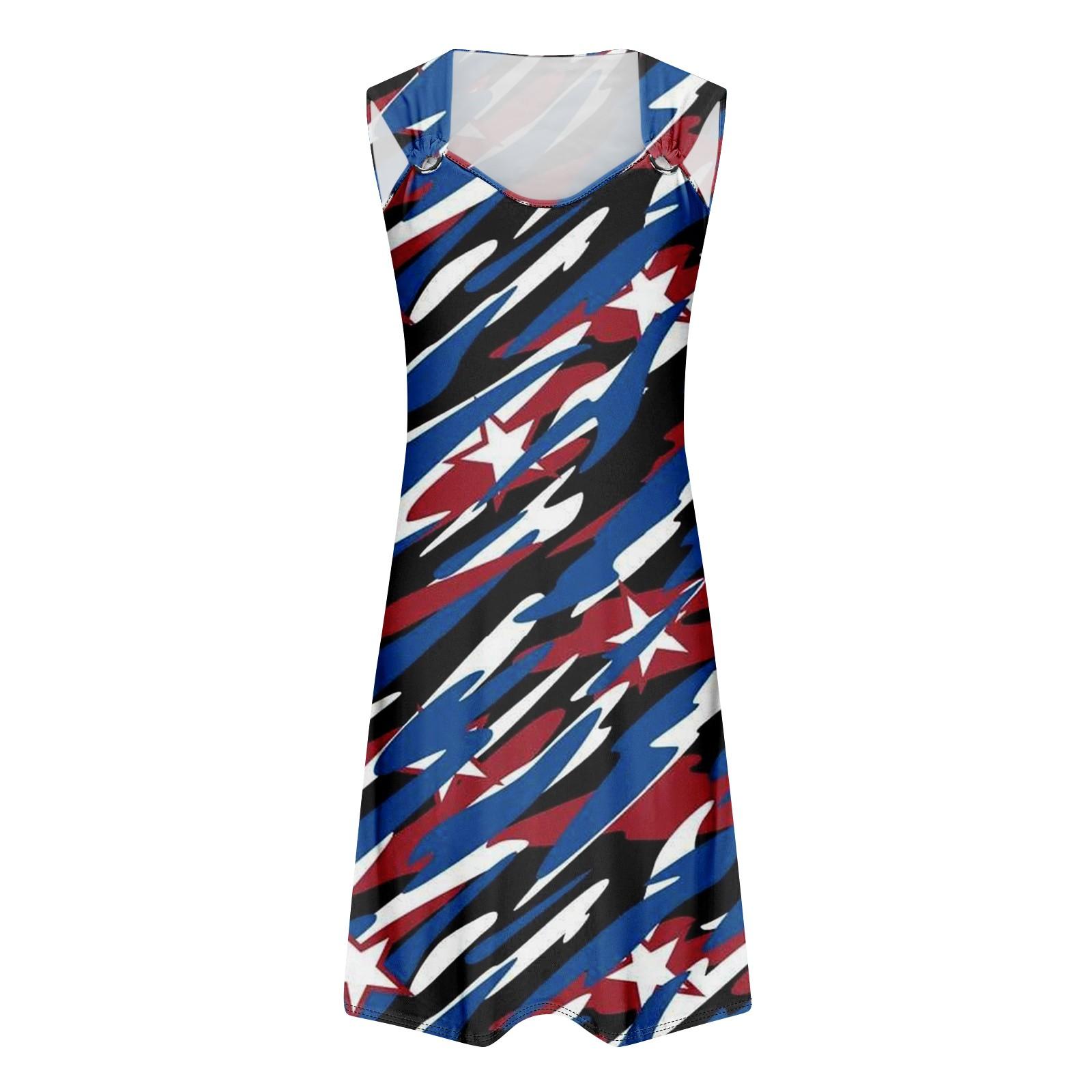 Женские повседневные платья Пуловеры Пляжные платья без рукавов Платья с принтом — фото 4