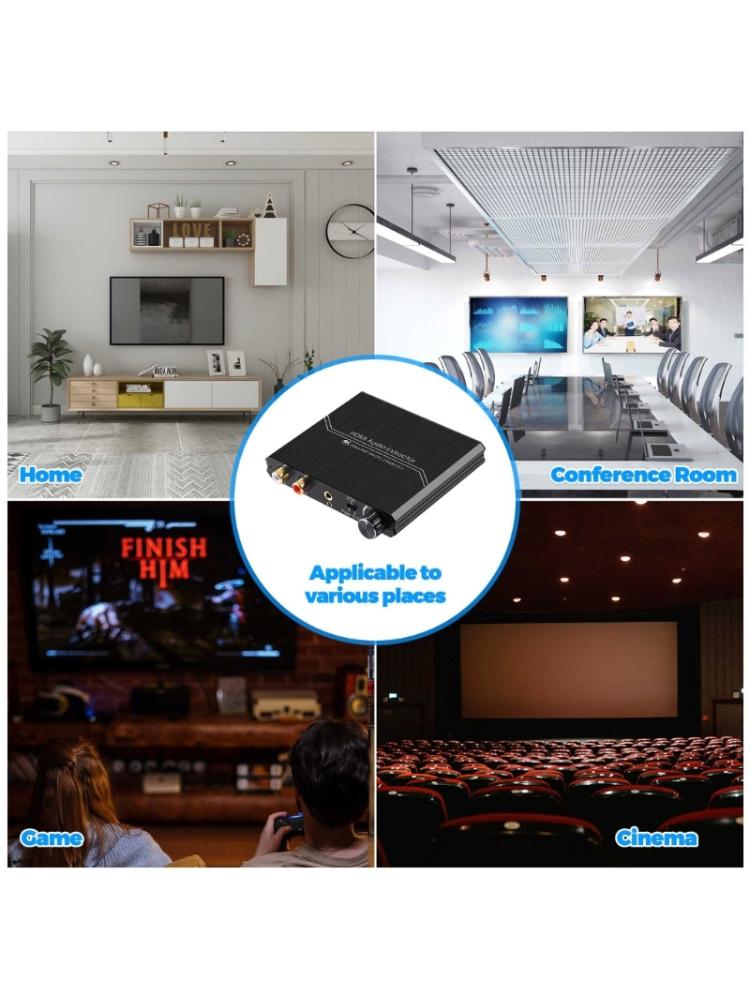 HDMI-compatible  Extractor 5.1ch  Splitter E SPDIF 3.5 Optical Fiber Output DC5V  Converter