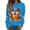 Women's Halloween Print Long Sleeve Neck Casual Top