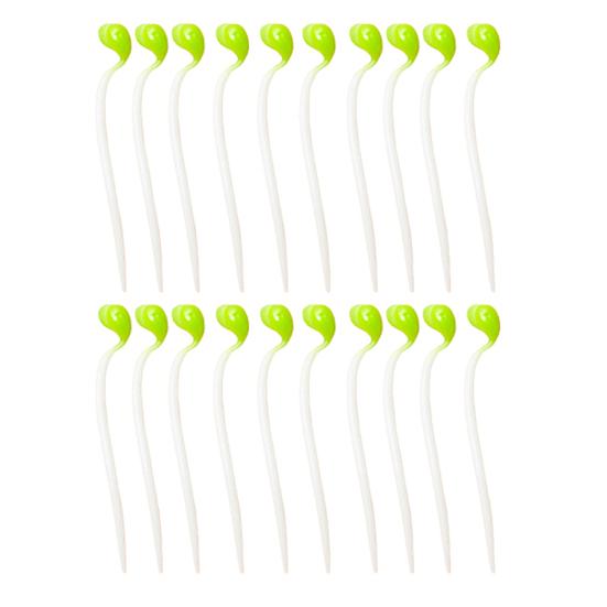 

20 шт. Игрушка-антистресс в виде ростка фасоли, для подростков и взрослых, имитация ростка фасоли, эластичная сенсорная игрушка, мягкая термопластичная резина, успокаивающая игрушка-антистресс в виде ростка фасоли зелёный