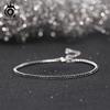 ORSA JEWELS Authentic 925 Sterling Silver Tennis Bracelet Fashion Black&Pink&Blue 4A Zirconia Bracelet Jewelry for Women SB190