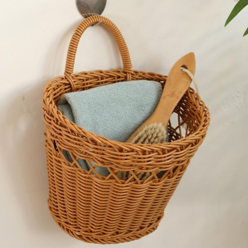 Space Saving Wall Basket With Breathable Handwoven Design Gingers Garlic Storage Container Kitchen Organizer