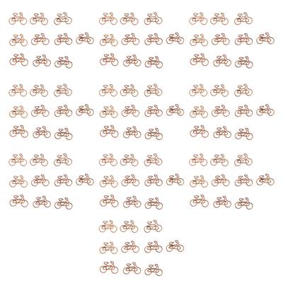 100Pcs Funny Paper Clips Cute Bikes Shape Electroplating Process Paper Clips for Offices Home