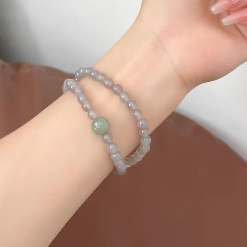 Women Imitation Beaded Bracelet Vintage Luxury Chinese Style Jewelry