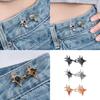 Crossed Star Waist Tightening Clip Metal Adjustable Antiexposed for Loose Pants and Jeans Fitness Waist Extenders 3/6Set