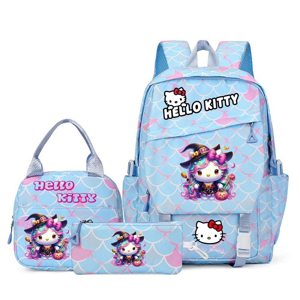 Three-Piece Set Of Primary School Students Large-Capacity Schoolbag Lunch Bag Pencil Bag Outdoor Travel Bag