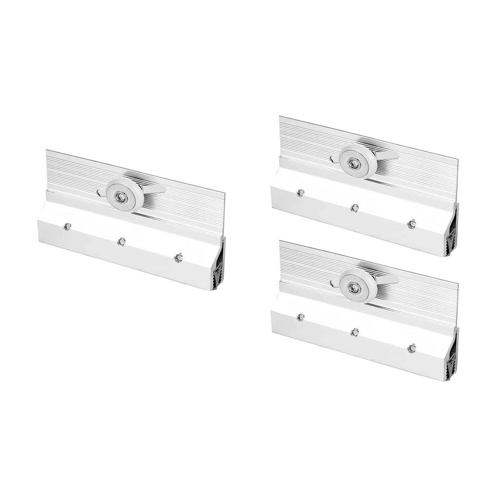 M 6053 Rahmenlose Duschwand Oberer Halter Rollenmontage, Kugellager, Chrom für 1/4 Zoll Schiebeglaspaneele Aluminium,