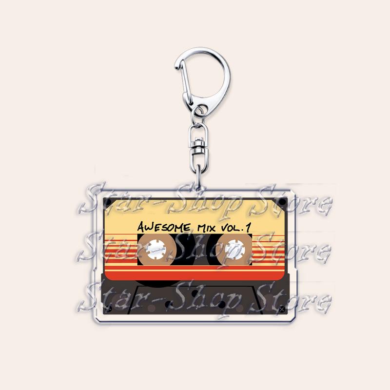 80s Vintage Cassette Tape Keychains for Accessories Bag 90s Music Mixtape Keyrings Jewelry Old School Nostalgia Friends Gifts