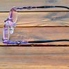 Clara Vida Purple Tinted Rimless Light Spectacles Multi-coated Red Lenses Women Reading Glasses +0.75 To +4