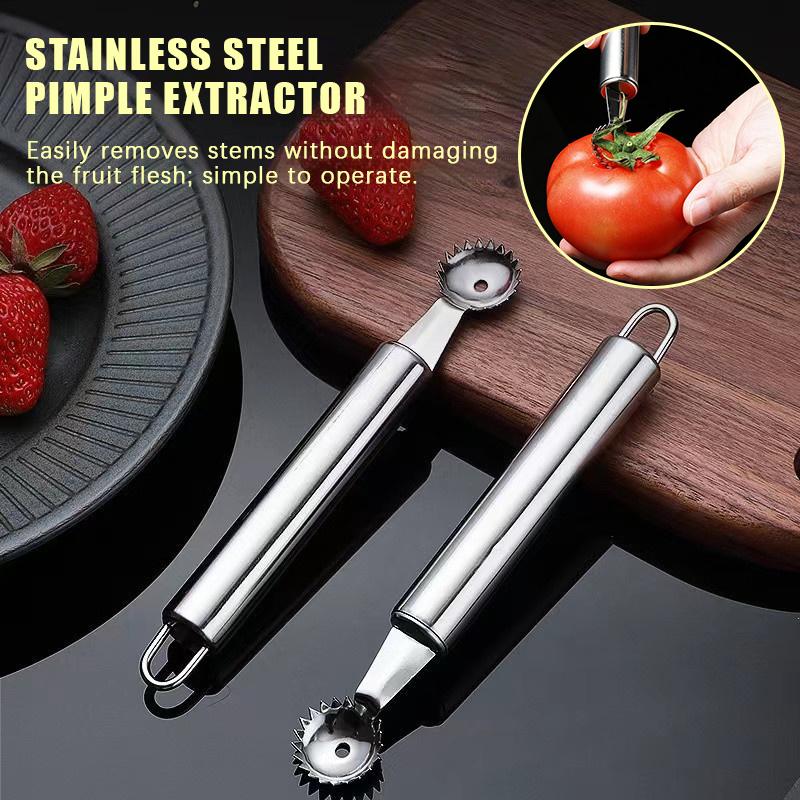 Tomato Strainer Remover Stainless Steel Removal Corer Tomato Strawberry Sprout Remover Seed Extractor Easy Handling Fruit Peeler