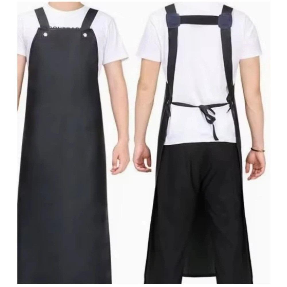 PU Oil Proof Apron Waterproof Household Cleaning Apron Work Apron For Fish Killing Slaughter чёрный