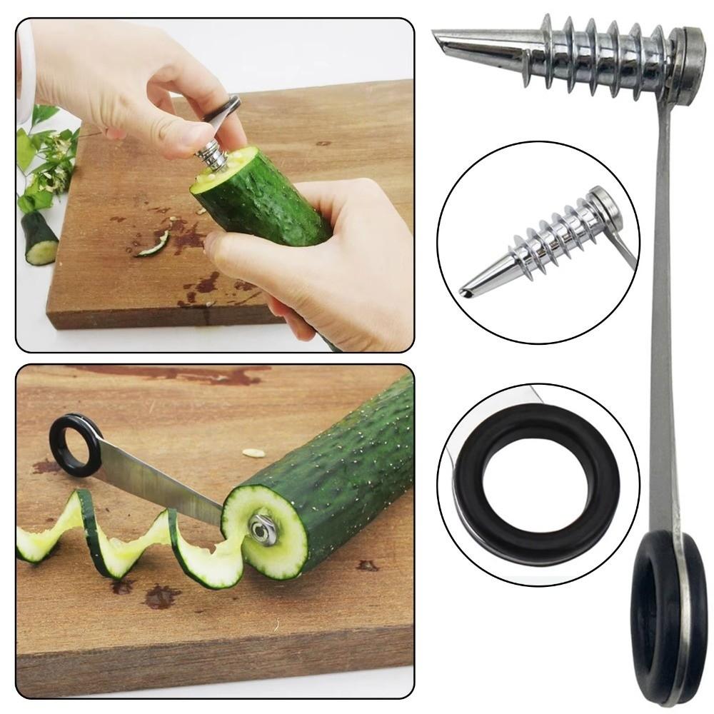 Portable Vegetable Spiral Cutting Machine Stainless Steel Vegetable Spiralizer Kitchen Tool