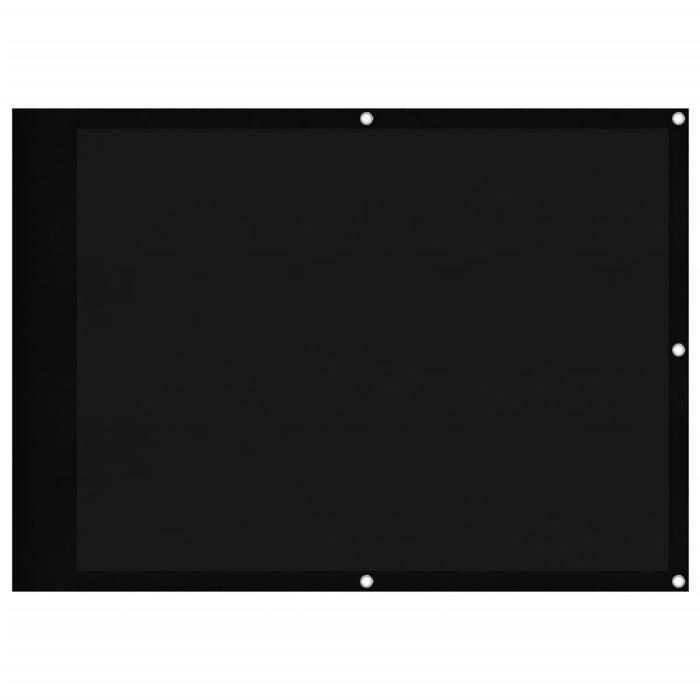 VidaXL Écran de Balcon, Brise-vue de Jardin, Écran de Protection, Écran d'Intimité Terrasse Extérieur, Noir 75x1000 cm 100% 4000363