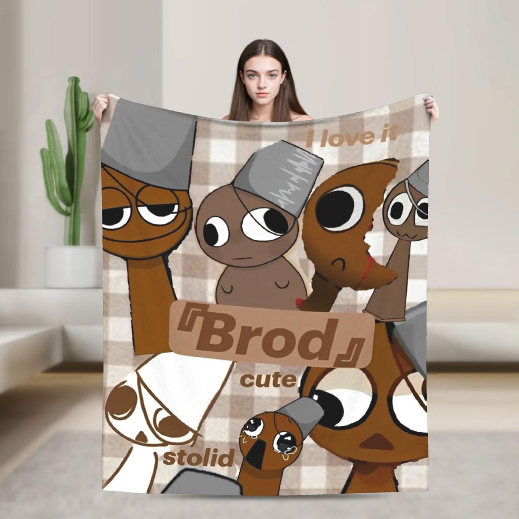 Sprunkis Plush Blanket Cartoon Game  Awesome Throw Blankets for  Sofa Bedding Lounge 150*125cm Plush Thin Quilt