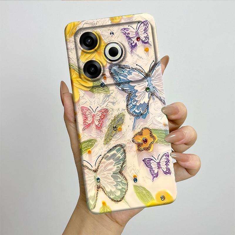 Per Tecno Pova 6 Neo Custodia POVA6NEO Silicone TPU Morbida Custodia per Telefono Verniciata Stampata Antiurto Protettiva Cover Posteriore