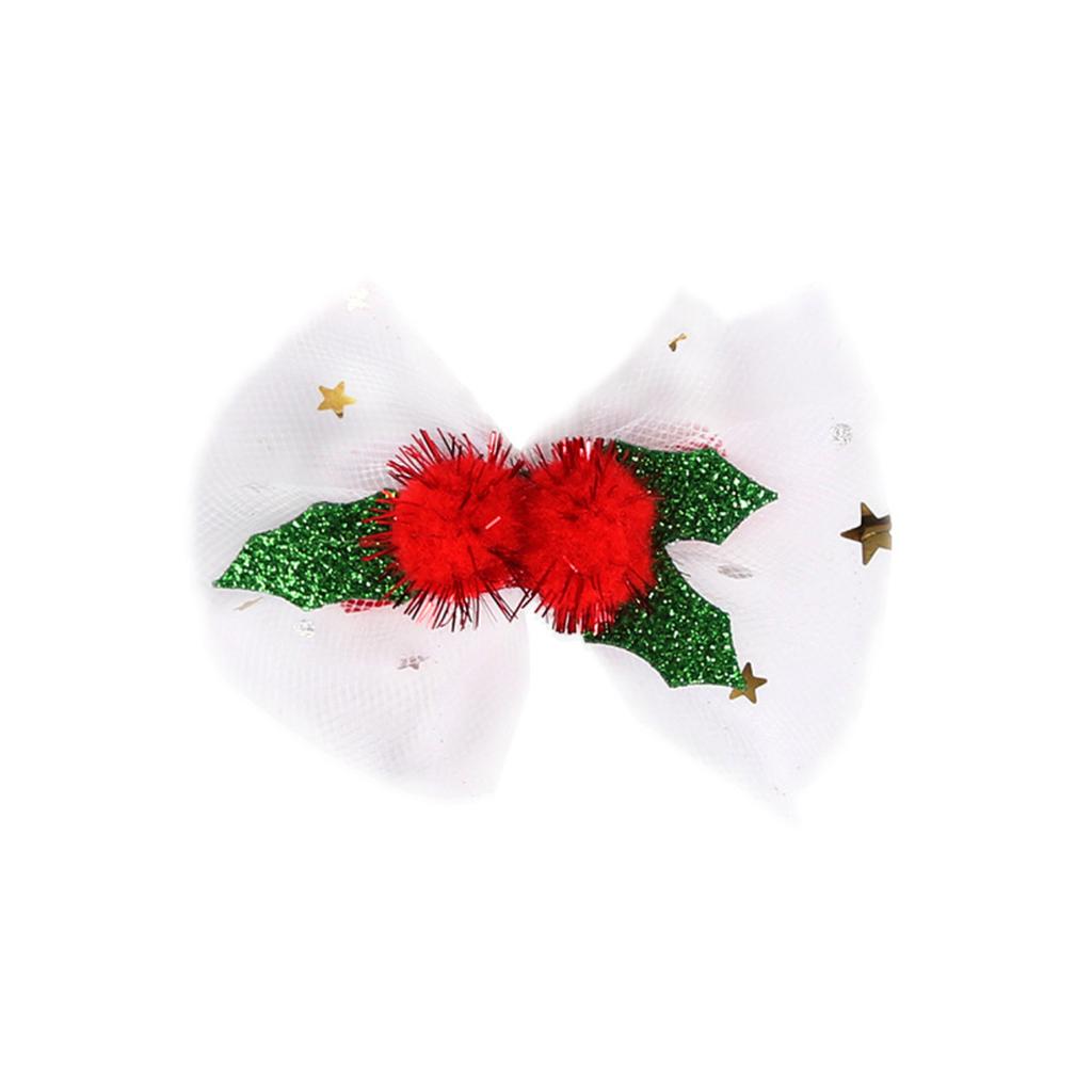 Christmas Hair Accessories: Tulle Bow Hair Clips For Women, Snowflake & Hairpins For Christmas Party Decoration