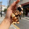 3D Resin Cute Monkey Keychain, Handmade Animal Bag Charm for Backpack, Purse, Keys, Gift