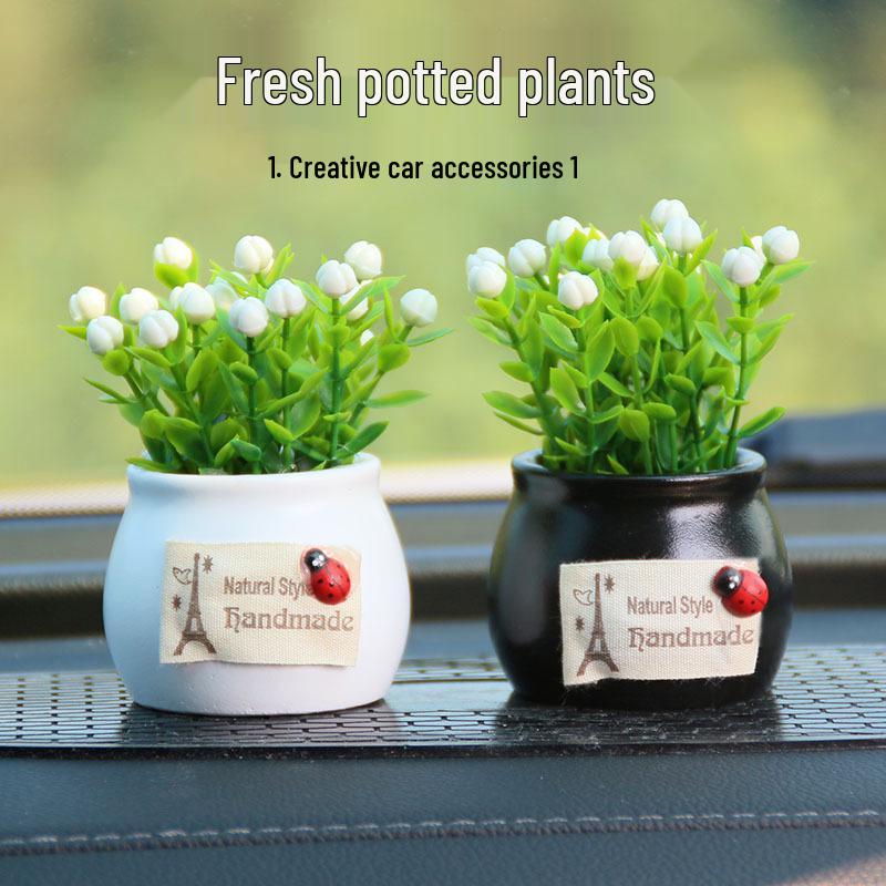 Bestselling Creative Flower Plant Bonsai Car Perfume Seat Aromatherapy Balm Ornament
