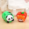 Wallet Panda Keychain Bamboo Silicone Earphone Bag Creative Red Panda Coin Purse  Bag Pendant