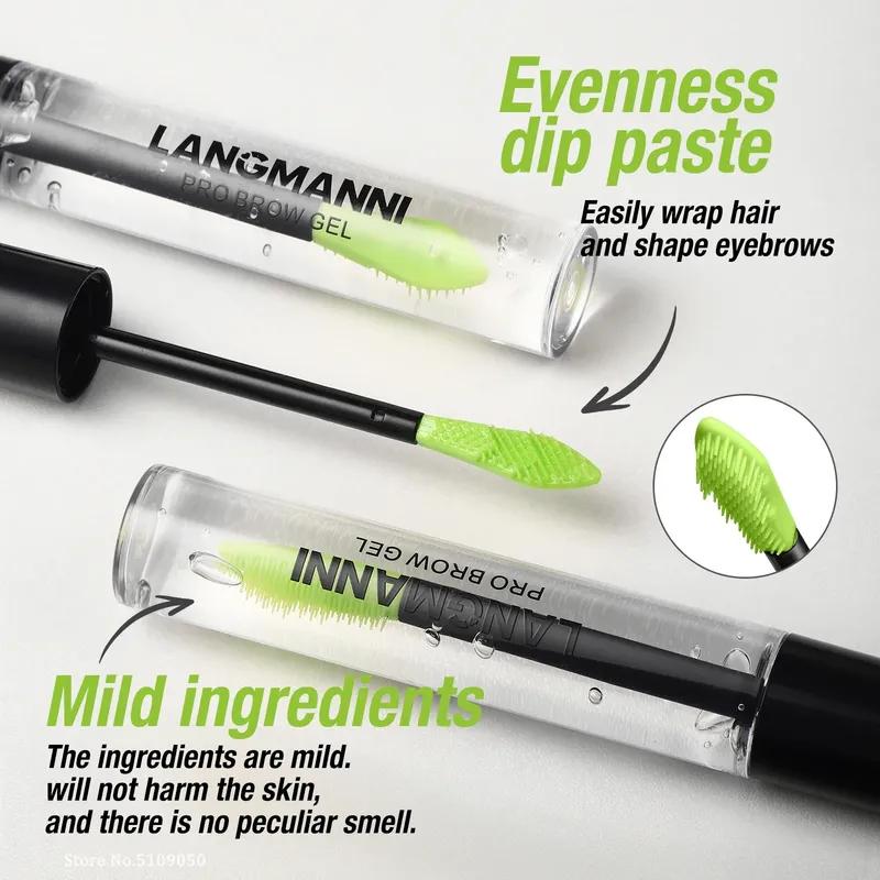 Eyebrow Styling Liquid Waterproof Transparent Eyebrow Eyelash Fixed Gel With Brush Comb Long Lasting Eyebrow Shaping Styling Gel