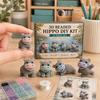Beaded DIY Kit, Cute Mini Figures, Relaxing Craft Project, Vibrant Textures Craft Kit for Craft Beginners Enthusiasts