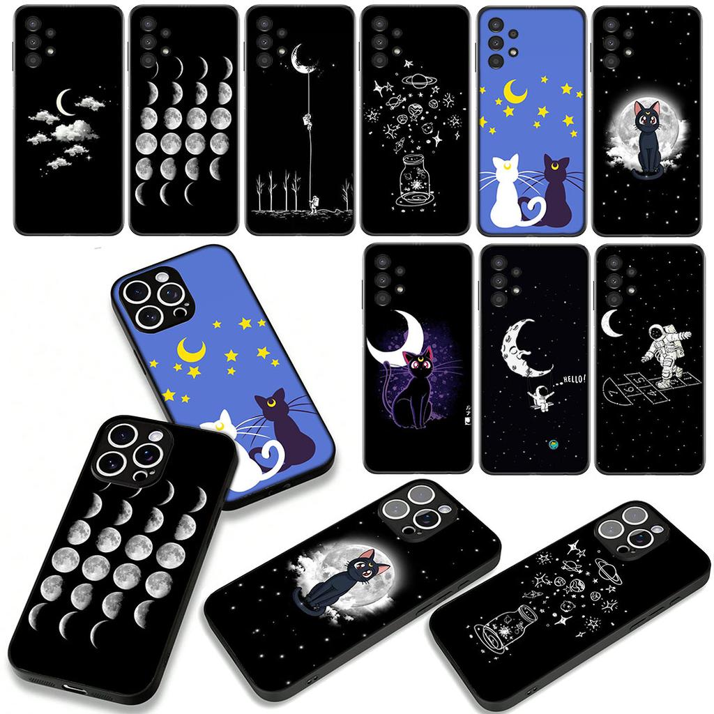 Handyhülle für Xiaomi Poco X7 X6 X5 F7 F6 F8 Ultra F5 M6 M7 M8 Pro C85 C75 C65 C71 C61 Hülle Mond Himmel Sterne Katze Astronaut Gehäuse