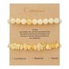 Popular natural stone beaded bracelet, European and American color high-end irregular crystal gravel bracelet.