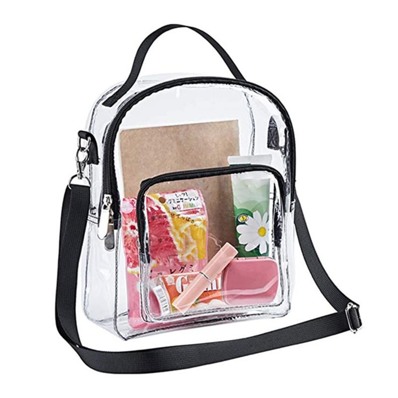 Pvc Transparent Shoulder Bag Fashion Simple Clear Crossbody Bag Chest Bags Outdoor Shopping Traveling Bags For Girl Boy Gifts