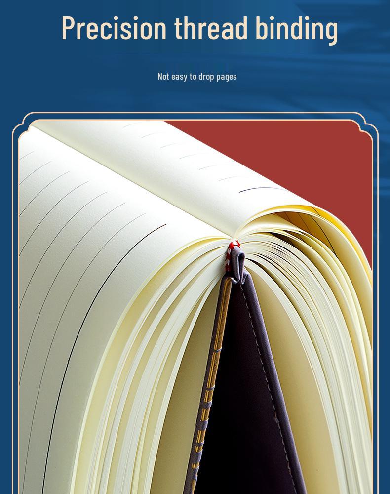 National Trend A4 Thickened Custom Logo Business Notebook, Chinese Style, Large Size, High-Quality, Customizable.