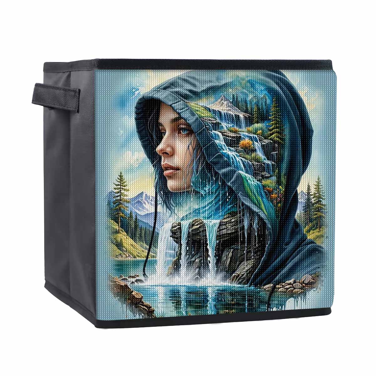 

Плачущая женщина 5D Алмазная живопись Корзина для хранения Полная круглая выкладка Мозаика Алмазная вышивка Наборы для вышивания крестом Домашний декор Домашний декор 25cmx25cm