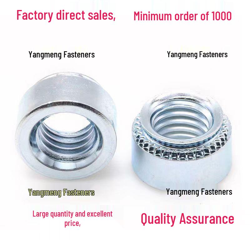 Verzinkte selbstsichernde Muttern, unverlierbare Muttern M3-M12, Einbaumuttern und Einpressmuttern