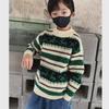 Boys' Thick Knitted Pullover Sweater, Half-High Neck, Autumn/Winter 2023 Collection