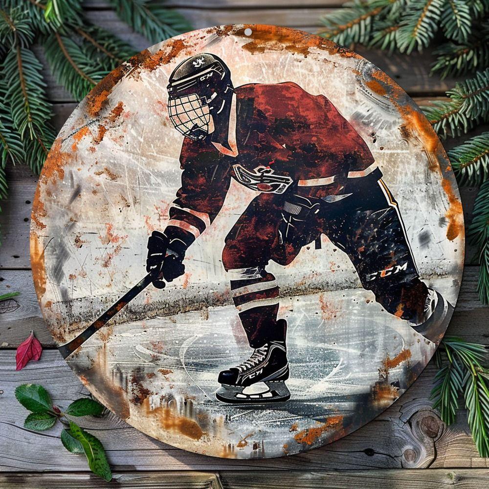 Metal Poster Wall Art Retro Hockey Sign Home Garage Decor