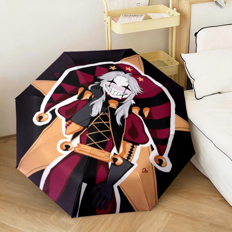Jester pierrot Automatic Umbrella Suitable Travel Portable Umbrella Outdoor Sun Shading Umbrella Gift Daily Essentials