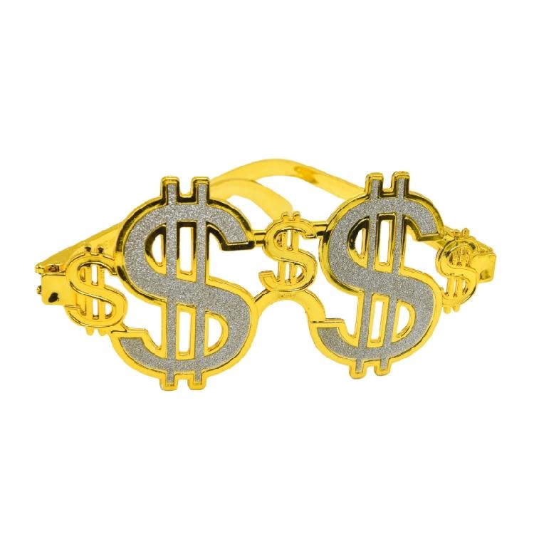 

Funny Dollar Sign Shaped Glasses Party Sunglasses for Adult Birthday Halloween Photography 1 золотий