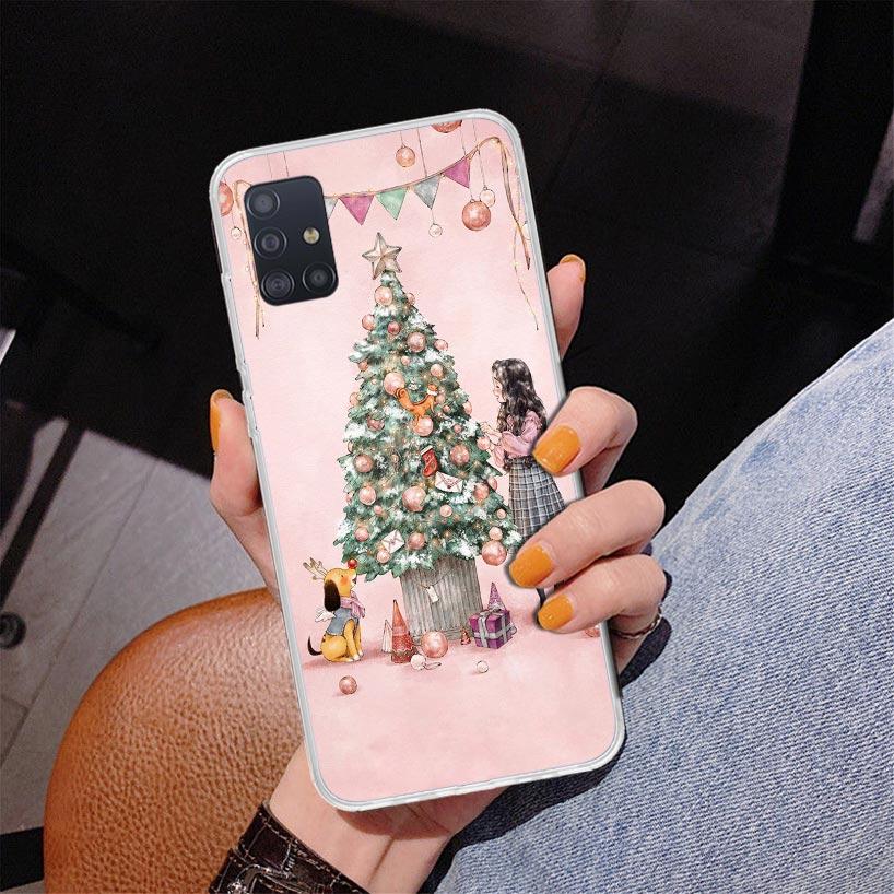Christmas Girls Tree Gift Phone Case For Samsung Galaxy A52 A32 A22 A12 A51 A31 A50S A30S A20S A10S Note 20 Ultra 10 Plus S10 A7