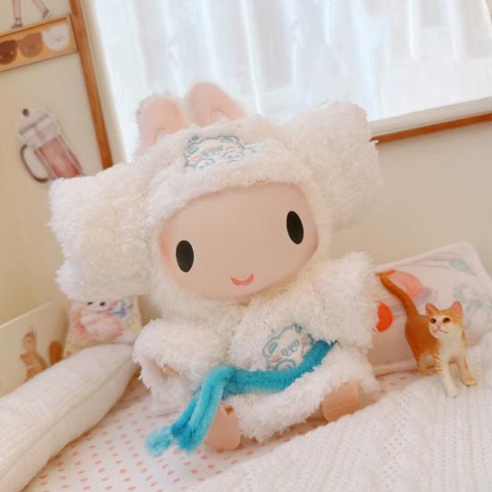 Doll Clothes Set for La Bubu(NO Doll) Head Cover Bathrobe Straps Stylish Outfit for 17cm Doll Reusable Doll Bathrobe Suit Gift for Doll Lovers