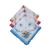 3ks Květinové kapesníkové ručníky 30*29cm Elegantní Vintage Klasické Bavlněné Hanky ​​Letní Přenosné Dámské Ručníky