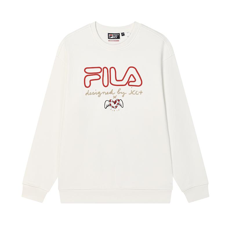 New FILA ORIGINALE Sweatshirt Unisex Cloud White F11U519203F-WT