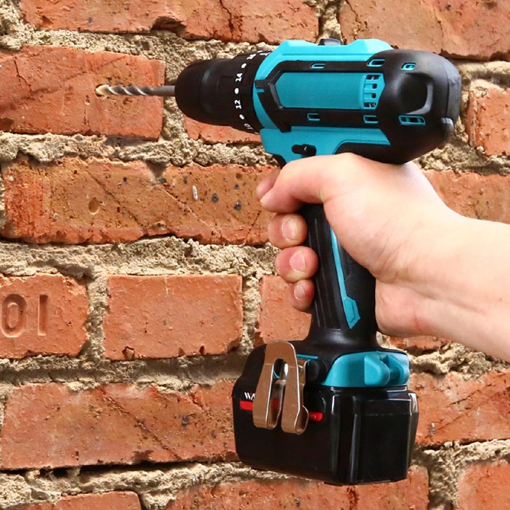 Adjustable Cordless Electric Impact Drill Hammer Screwdriver 3in1 LED Working Ligh Rechargeable 21V/12V Lithium Battery New