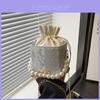Pearl Handbag For Women Small Water Bucket Bag With Shoulder Strap For Daily Use
