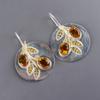 Citrine Gemstone Handmade Solid 925 Sterling Silver Jewelry Earring For Thanksgiving